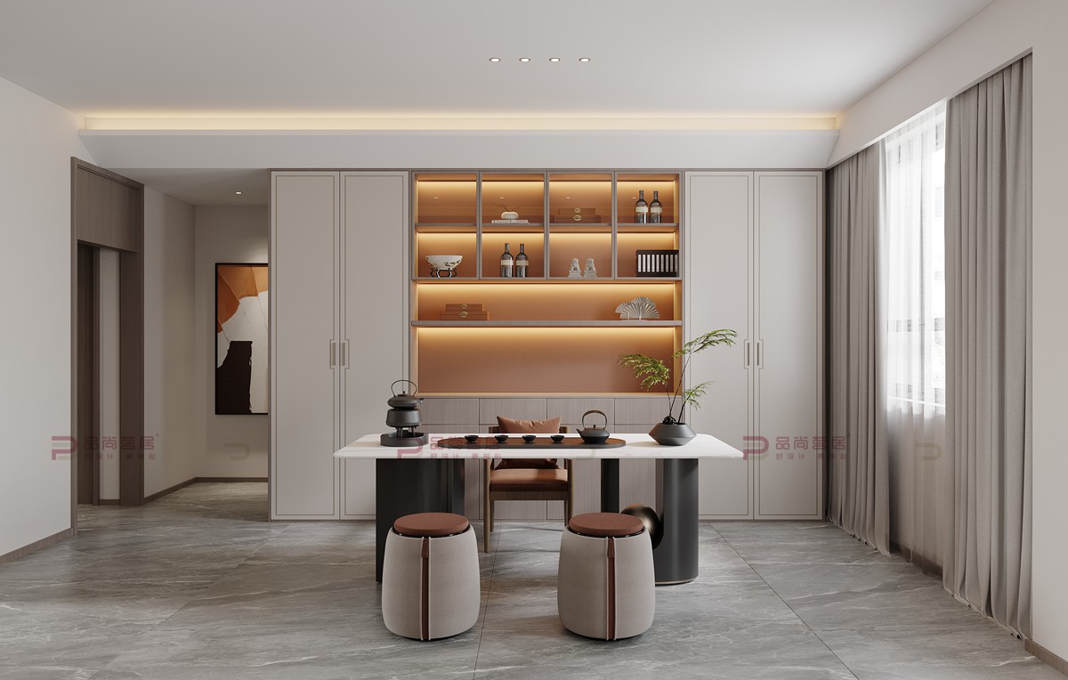 大连青云映山140m²新中式高层家装案例